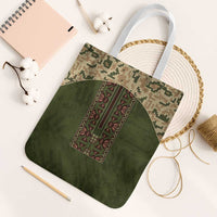 Ukraine Vyshyvanka Motif Tote Bag Ukrainian Military Style - Wonder Print Shop
