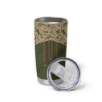 Personalized Ukraine Vyshyvanka Motif Tumbler Cup Ukrainian Military Style - Wonder Print Shop