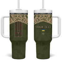 Personalized Ukraine Vyshyvanka Motif Tumbler With Handle Ukrainian Military Style - Wonder Print Shop