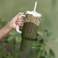Personalized Ukraine Vyshyvanka Motif Tumbler With Handle Ukrainian Military Style - Wonder Print Shop