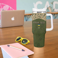 Personalized Ukraine Vyshyvanka Motif Tumbler With Handle Ukrainian Military Style - Wonder Print Shop