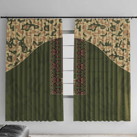 Ukraine Vyshyvanka Motif Window Curtain Ukrainian Military Style - Wonder Print Shop