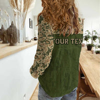 Personalized Ukraine Vyshyvanka Motif Women Casual Shirt Ukrainian Military Style - Wonder Print Shop