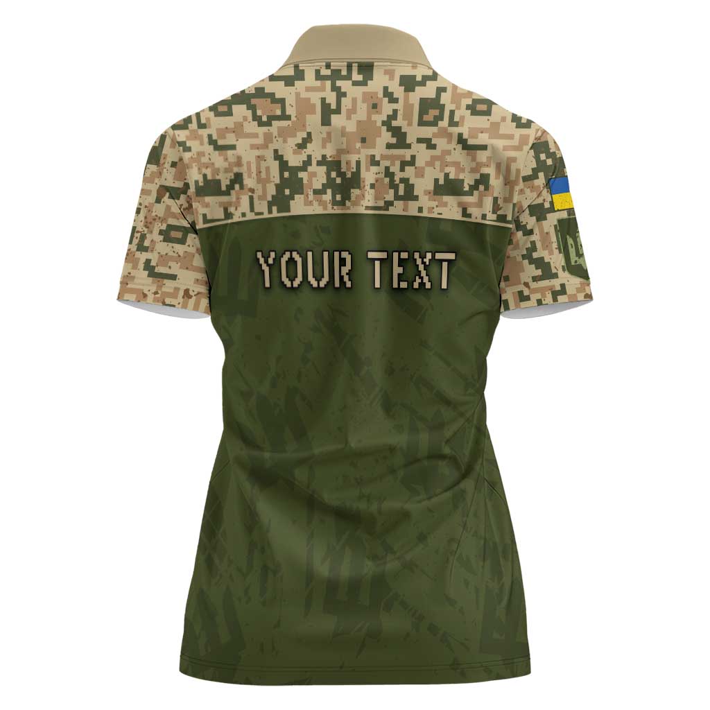 Personalized Ukraine Vyshyvanka Motif Women Polo Shirt Ukrainian Military Style - Wonder Print Shop
