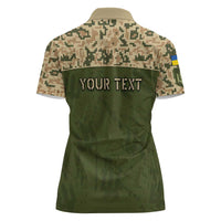 Personalized Ukraine Vyshyvanka Motif Women Polo Shirt Ukrainian Military Style - Wonder Print Shop