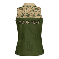 Personalized Ukraine Vyshyvanka Motif Women Sleeveless Polo Shirt Ukrainian Military Style - Wonder Print Shop
