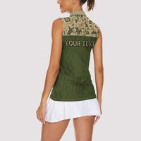 Personalized Ukraine Vyshyvanka Motif Women Sleeveless Polo Shirt Ukrainian Military Style - Wonder Print Shop