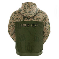 Personalized Ukraine Vyshyvanka Motif Zip Hoodie Ukrainian Military Style - Wonder Print Shop