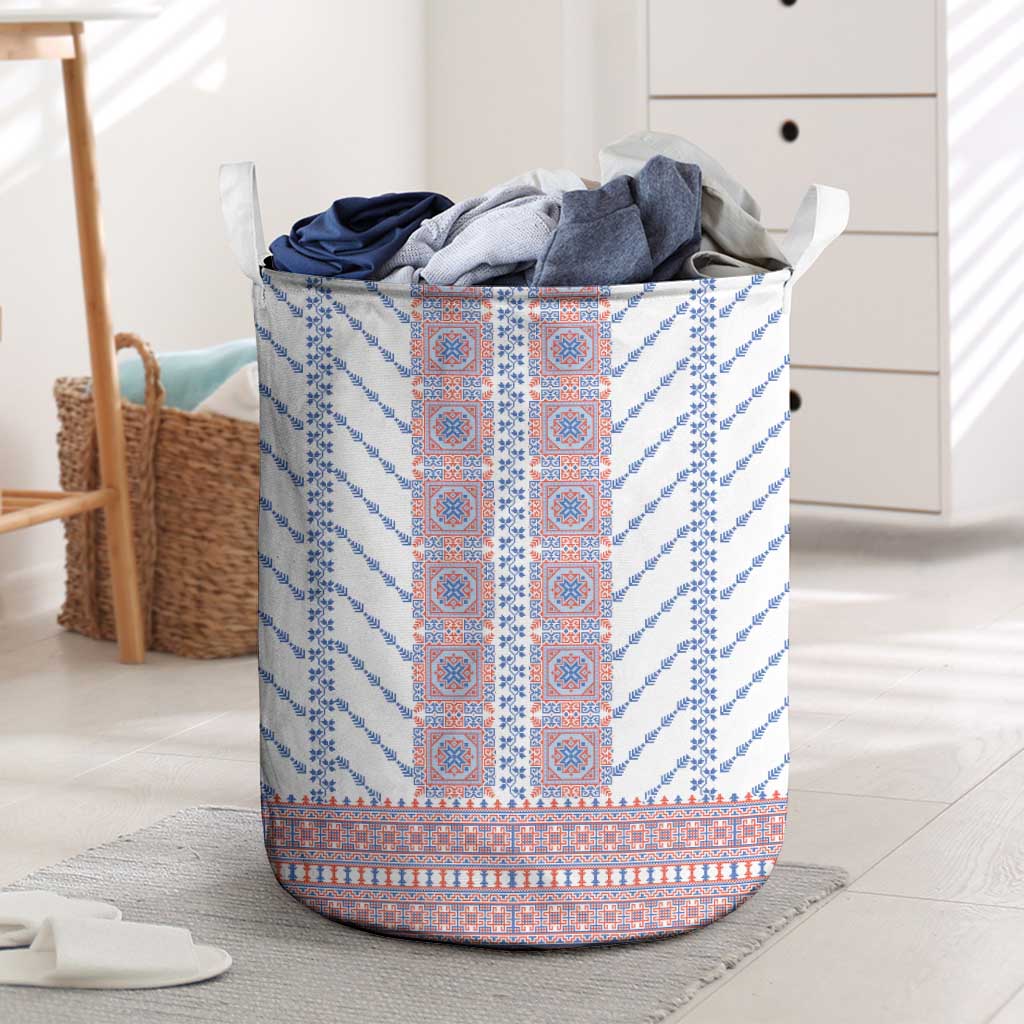 Traditional Romanian Costume Laundry Basket National Folk Patterns - Wonder Print Shop