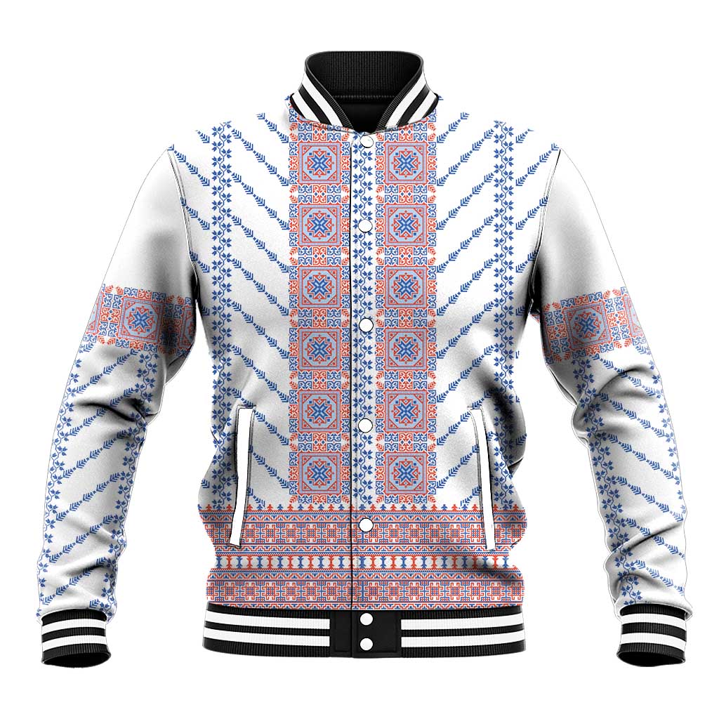 Traditional Romanian Costume Baseball Jacket National Folk Patterns - Wonder Print Shop