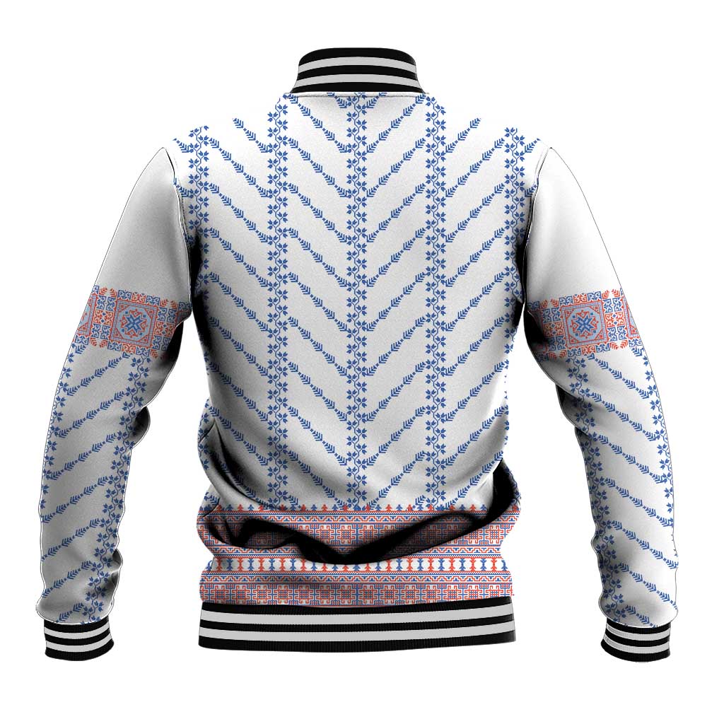 Traditional Romanian Costume Baseball Jacket National Folk Patterns - Wonder Print Shop