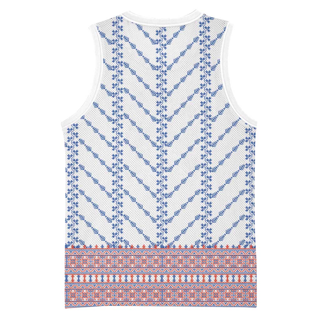 Traditional Romanian Costume Basketball Jersey National Folk Patterns - Wonder Print Shop