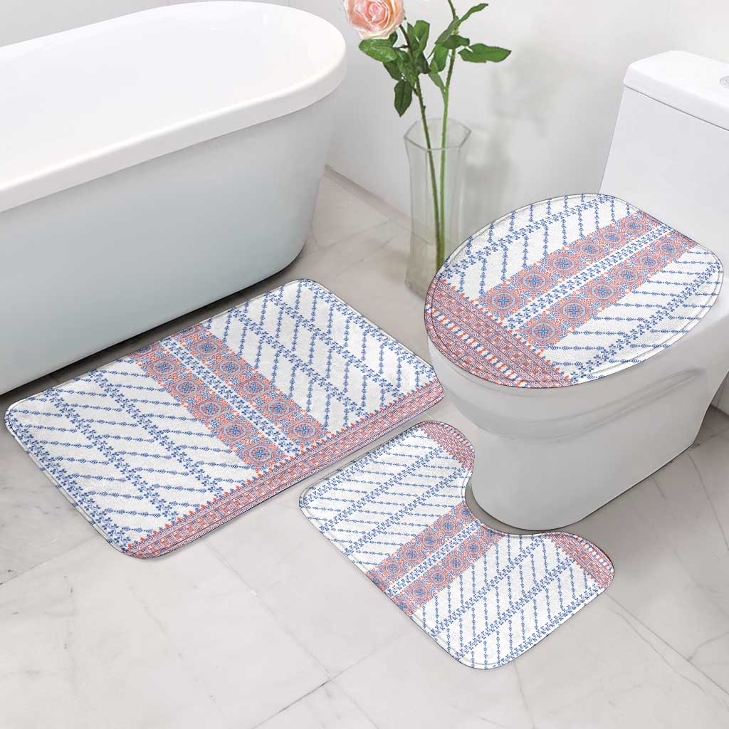 Traditional Romanian Costume Bathroom Set National Folk Patterns - Wonder Print Shop