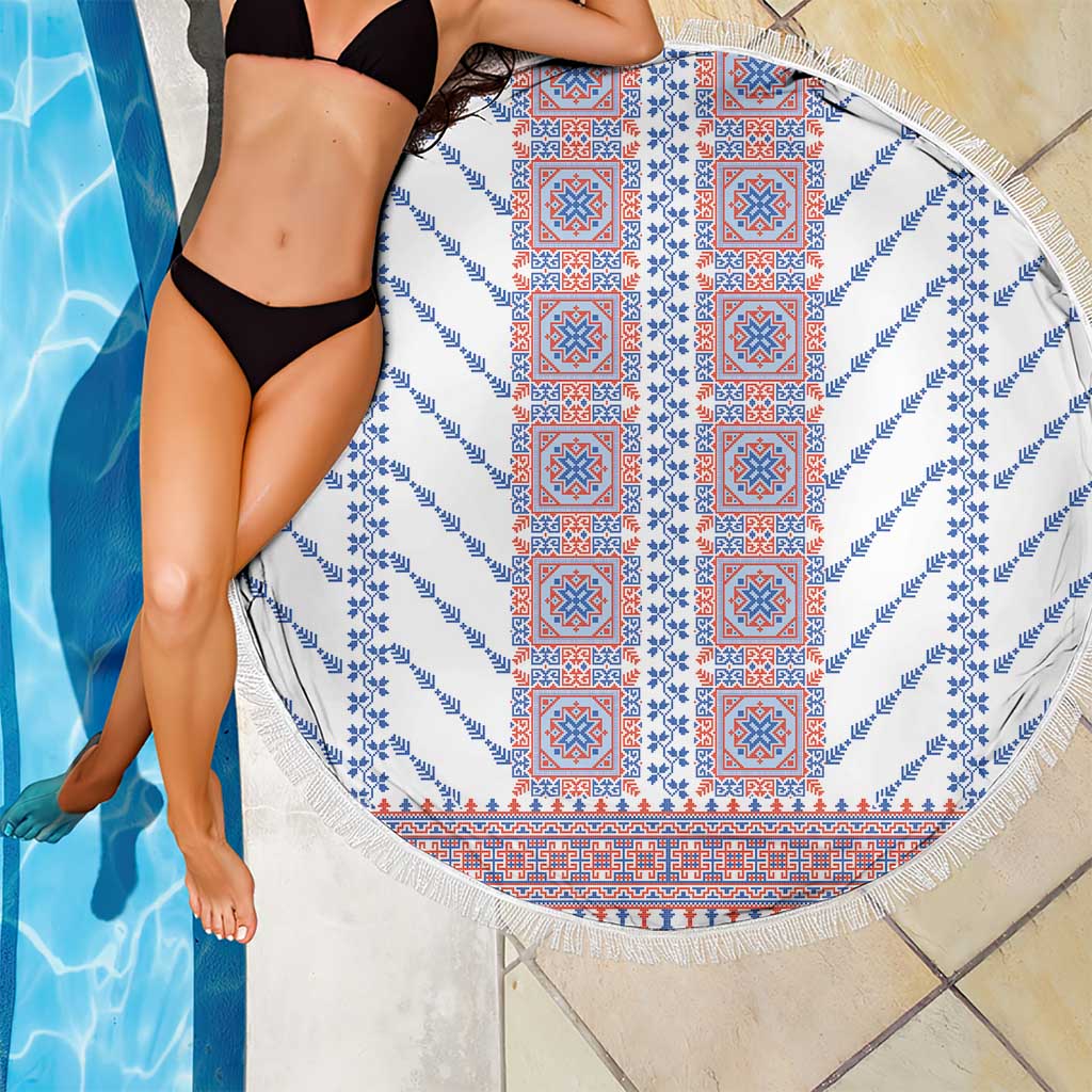Traditional Romanian Costume Beach Blanket National Folk Patterns - Wonder Print Shop