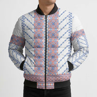 Traditional Romanian Costume Bomber Puffer Jacket National Folk Patterns - Wonder Print Shop