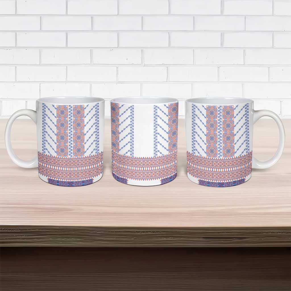 Traditional Romanian Costume Ceramic Mug National Folk Patterns - Wonder Print Shop