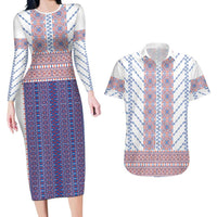 Traditional Romanian Costume Couples Matching Long Sleeve Bodycon Dress and Hawaiian Shirt National Folk Patterns - Wonder Print Shop