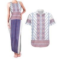 Traditional Romanian Costume Couples Matching Tank Maxi Dress and Hawaiian Shirt National Folk Patterns - Wonder Print Shop