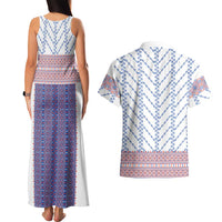 Traditional Romanian Costume Couples Matching Tank Maxi Dress and Hawaiian Shirt National Folk Patterns - Wonder Print Shop