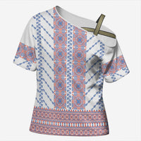 Traditional Romanian Costume Cross Shoulder Shirt National Folk Patterns - Wonder Print Shop