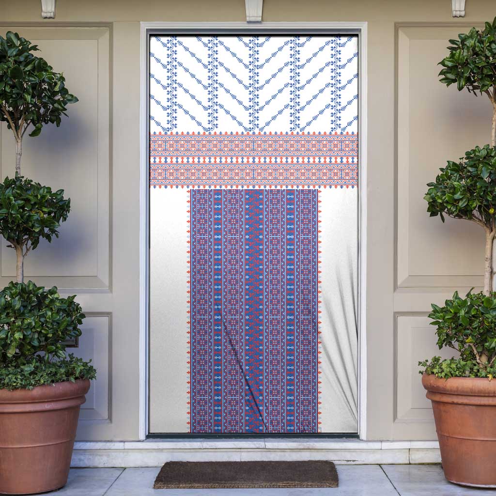 Traditional Romanian Costume Door Cover National Folk Patterns - Wonder Print Shop