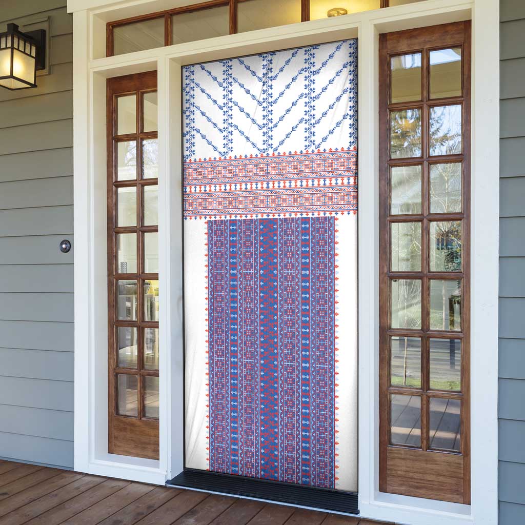 Traditional Romanian Costume Door Cover National Folk Patterns - Wonder Print Shop