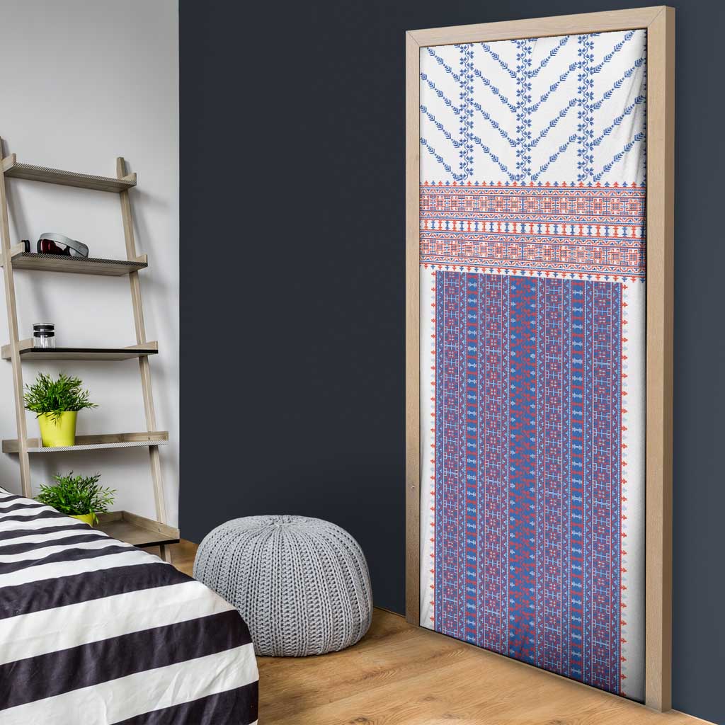 Traditional Romanian Costume Door Cover National Folk Patterns - Wonder Print Shop