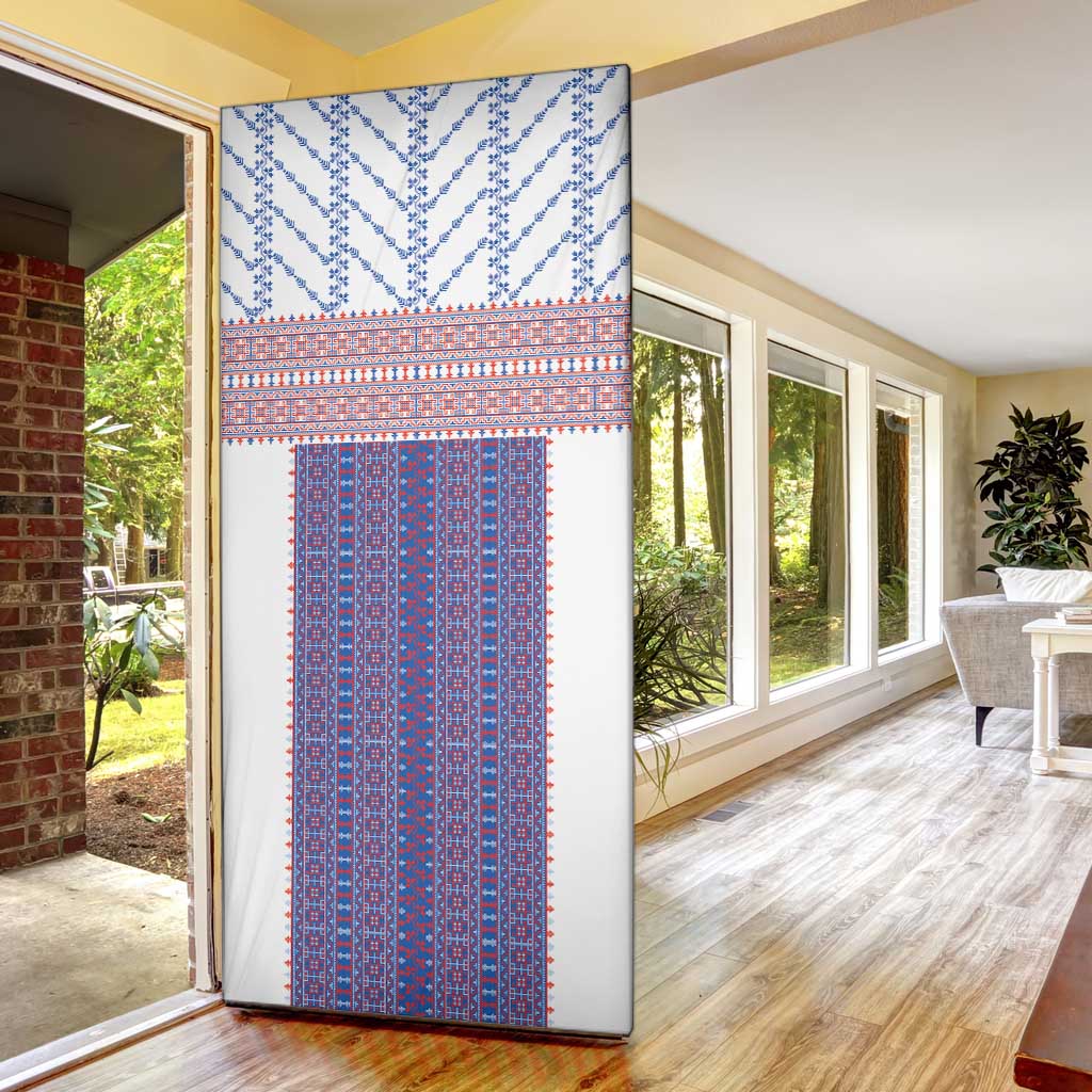 Traditional Romanian Costume Door Cover National Folk Patterns - Wonder Print Shop