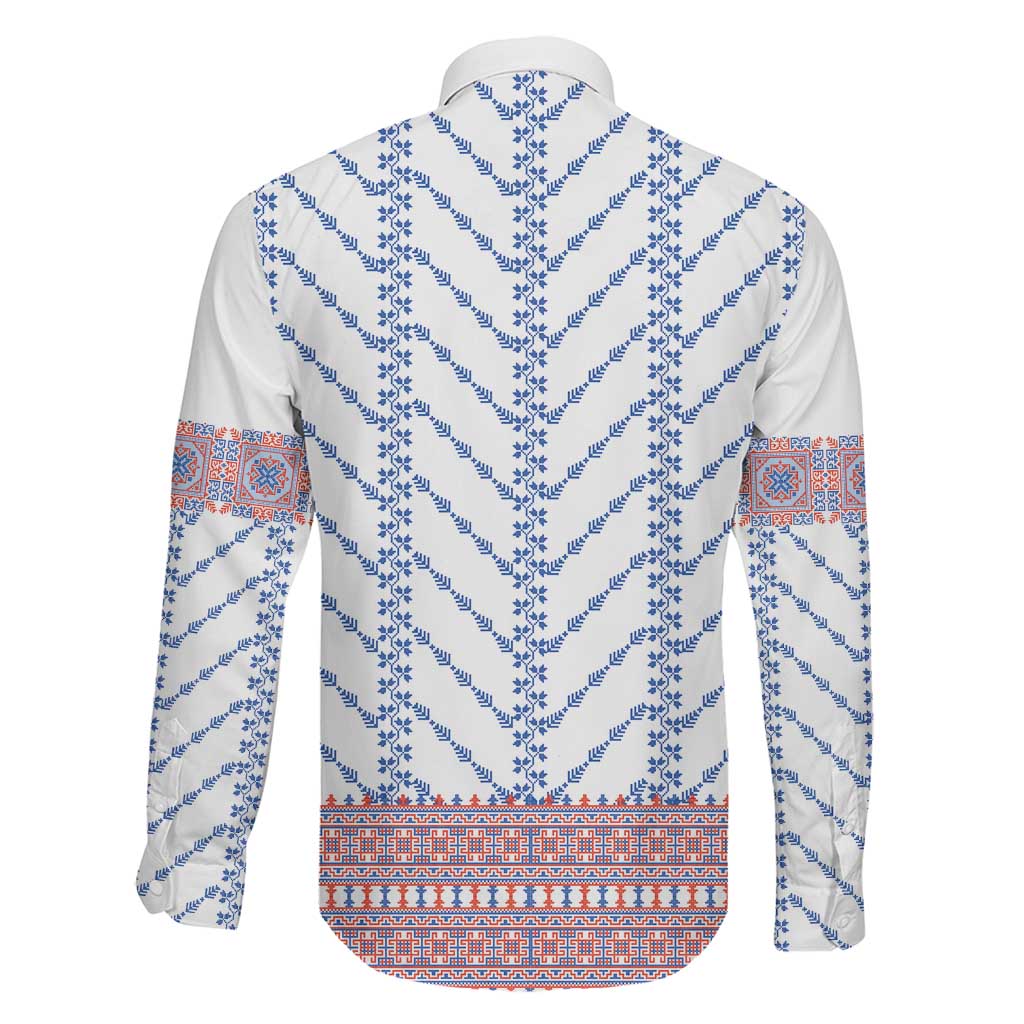 Traditional Romanian Costume Family Matching Long Sleeve Bodycon Dress and Hawaiian Shirt National Folk Patterns - Wonder Print Shop