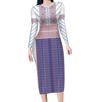 Traditional Romanian Costume Family Matching Long Sleeve Bodycon Dress and Hawaiian Shirt National Folk Patterns - Wonder Print Shop