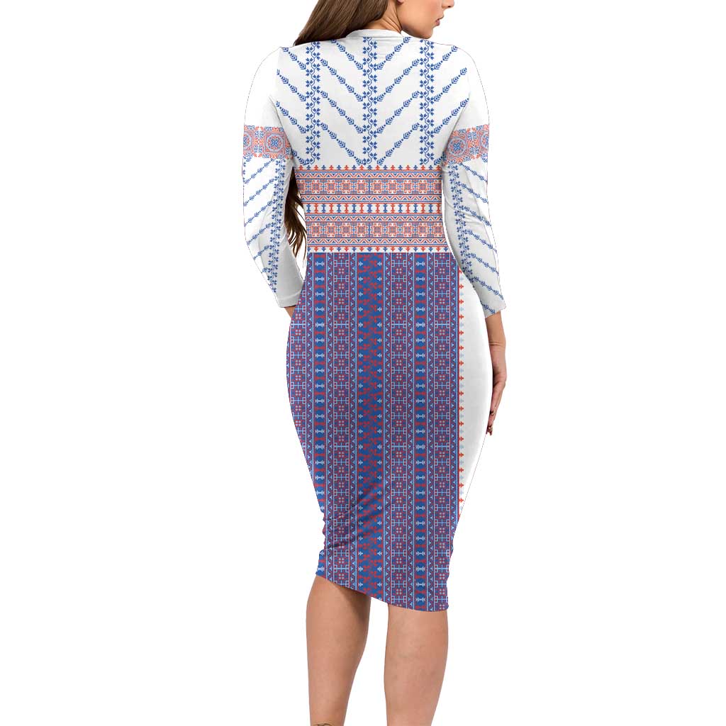 Traditional Romanian Costume Family Matching Long Sleeve Bodycon Dress and Hawaiian Shirt National Folk Patterns - Wonder Print Shop