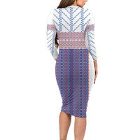 Traditional Romanian Costume Family Matching Long Sleeve Bodycon Dress and Hawaiian Shirt National Folk Patterns - Wonder Print Shop