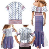 Traditional Romanian Costume Family Matching Mermaid Dress and Hawaiian Shirt National Folk Patterns - Wonder Print Shop