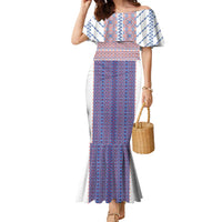 Traditional Romanian Costume Family Matching Mermaid Dress and Hawaiian Shirt National Folk Patterns - Wonder Print Shop