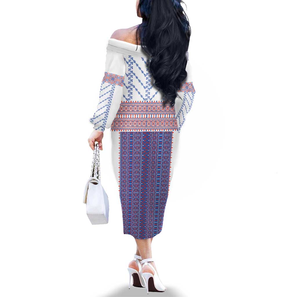 Traditional Romanian Costume Family Matching Off The Shoulder Long Sleeve Dress and Hawaiian Shirt National Folk Patterns - Wonder Print Shop