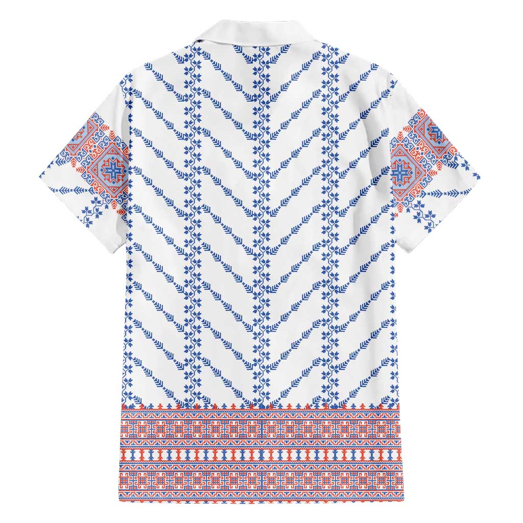 Traditional Romanian Costume Family Matching Off Shoulder Maxi Dress and Hawaiian Shirt National Folk Patterns - Wonder Print Shop