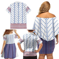 Traditional Romanian Costume Family Matching Off Shoulder Short Dress and Hawaiian Shirt National Folk Patterns - Wonder Print Shop