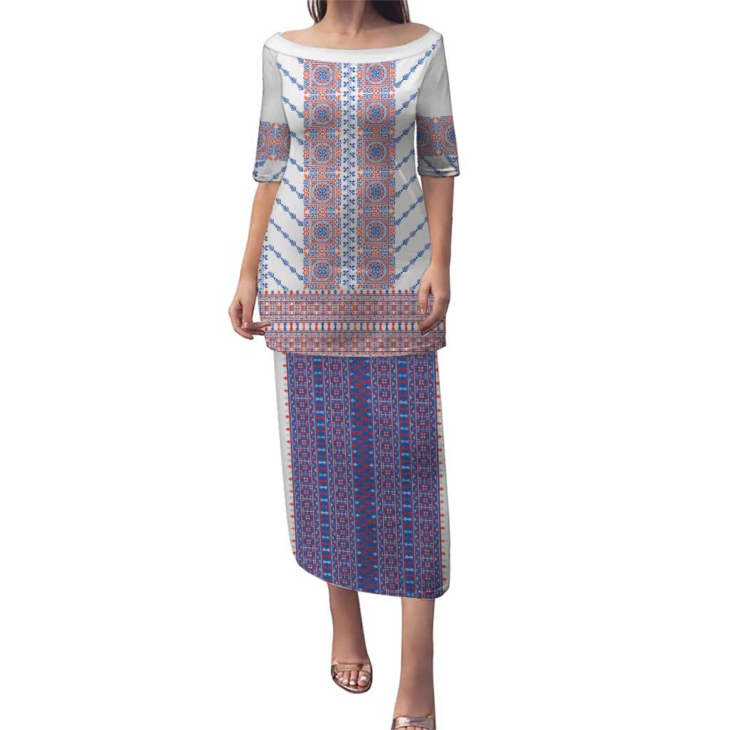 Traditional Romanian Costume Family Matching Puletasi and Hawaiian Shirt National Folk Patterns - Wonder Print Shop