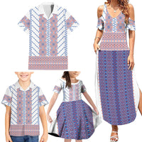 Traditional Romanian Costume Family Matching Summer Maxi Dress and Hawaiian Shirt National Folk Patterns - Wonder Print Shop