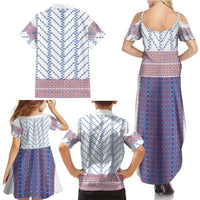 Traditional Romanian Costume Family Matching Summer Maxi Dress and Hawaiian Shirt National Folk Patterns - Wonder Print Shop