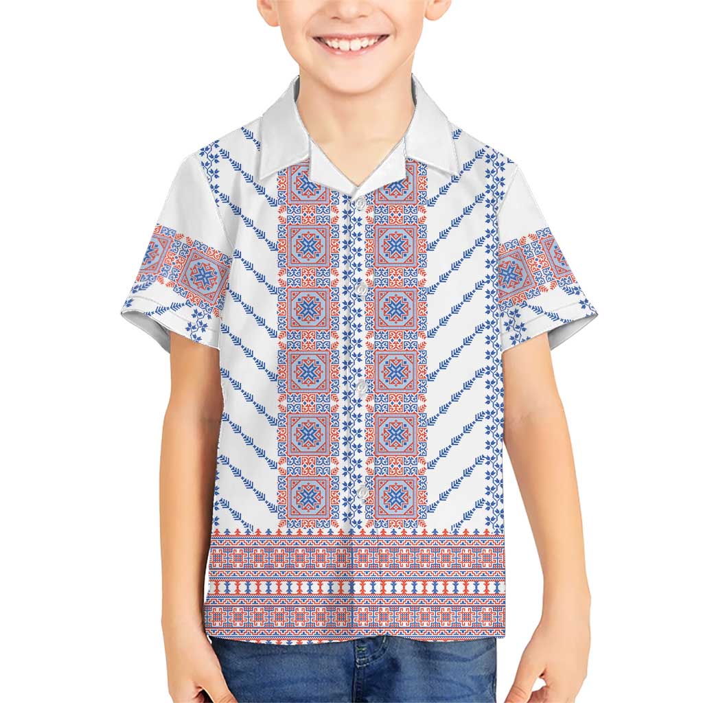 Traditional Romanian Costume Family Matching Summer Maxi Dress and Hawaiian Shirt National Folk Patterns - Wonder Print Shop