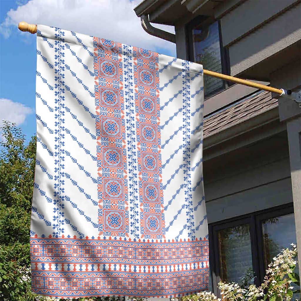 Traditional Romanian Costume Garden Flag National Folk Patterns - Wonder Print Shop