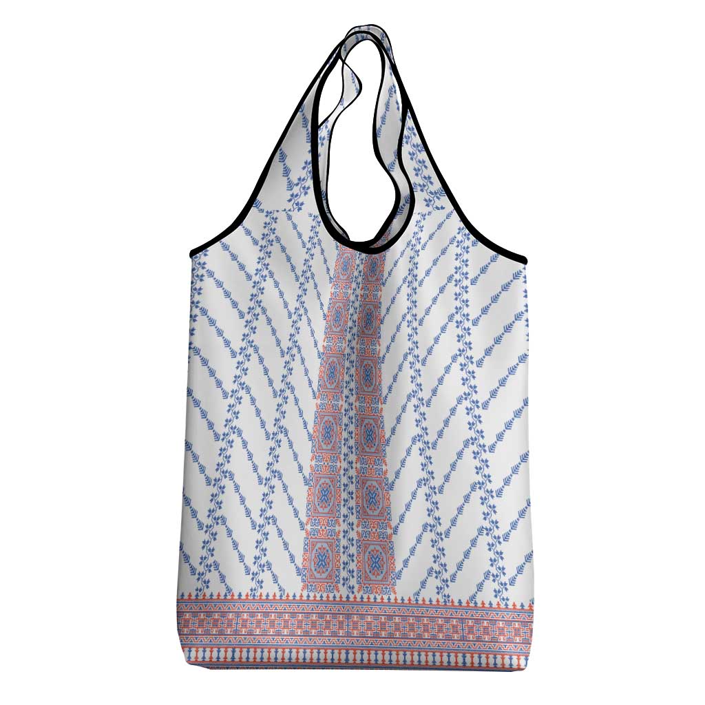 Traditional Romanian Costume Grocery Bag National Folk Patterns - Wonder Print Shop