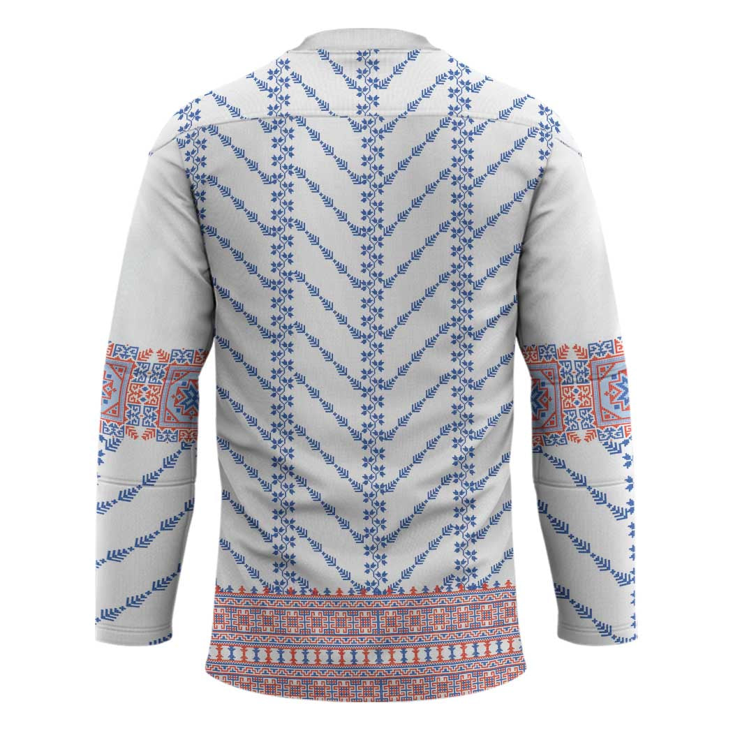 Traditional Romanian Costume Hockey Jersey National Folk Patterns - Wonder Print Shop