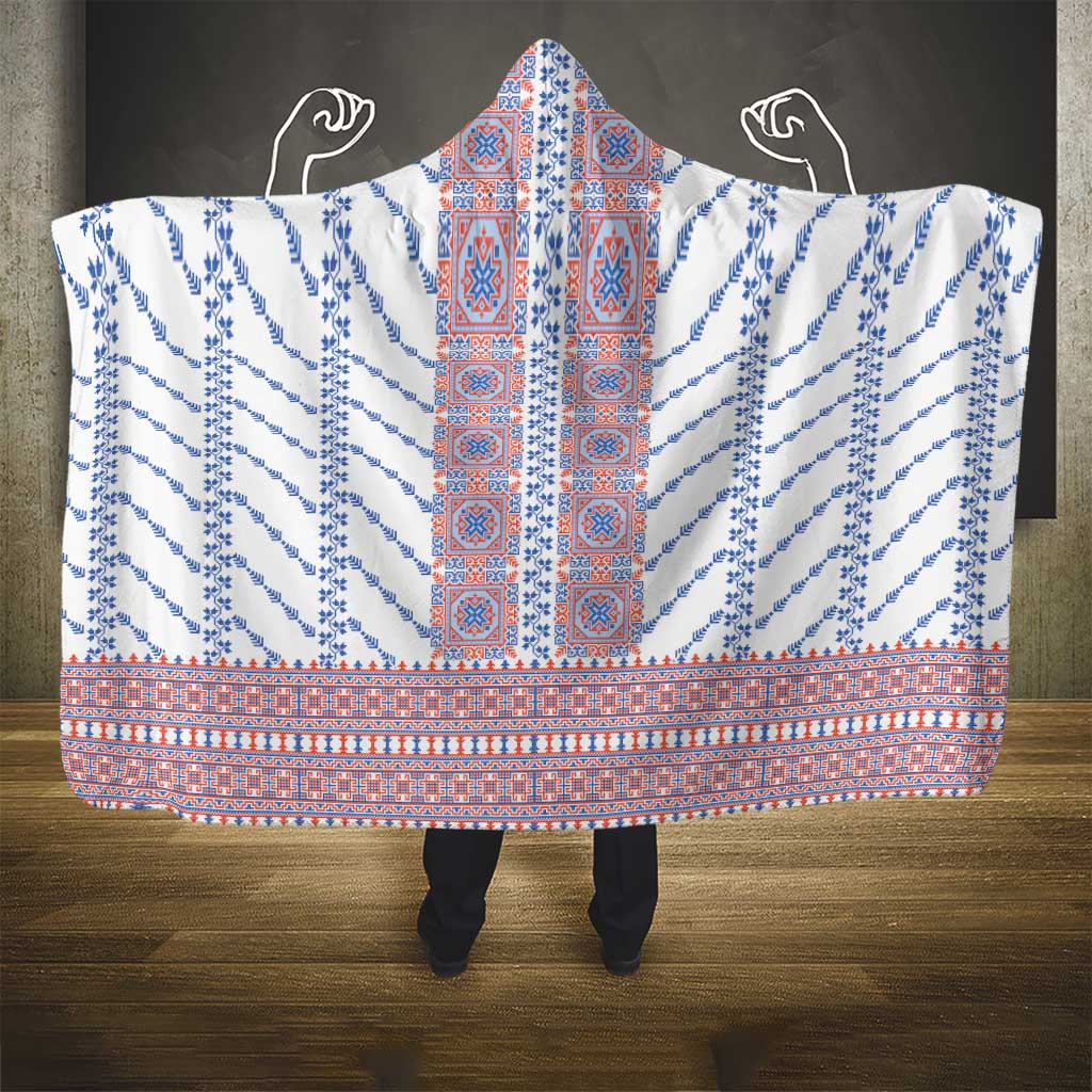 Traditional Romanian Costume Hooded Blanket National Folk Patterns - Wonder Print Shop