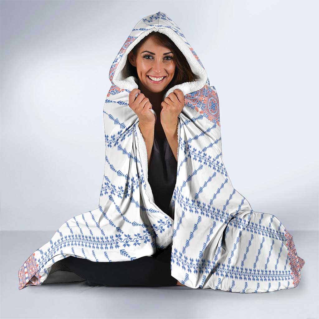 Traditional Romanian Costume Hooded Blanket National Folk Patterns - Wonder Print Shop