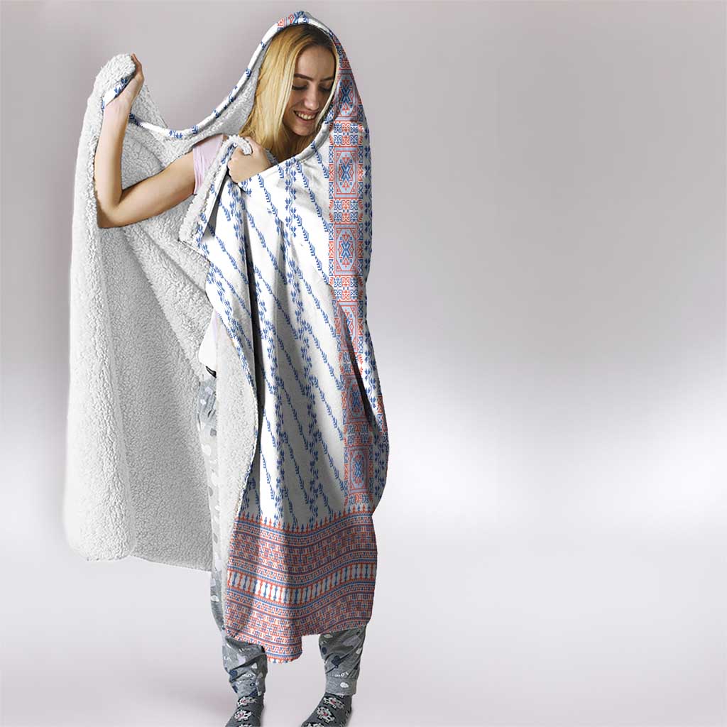 Traditional Romanian Costume Hooded Blanket National Folk Patterns - Wonder Print Shop