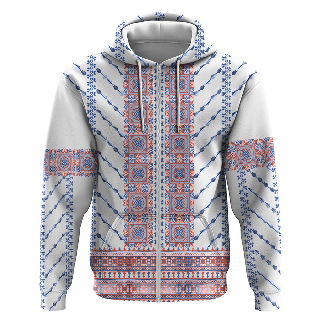 Traditional Romanian Costume Hoodie National Folk Patterns - Wonder Print Shop