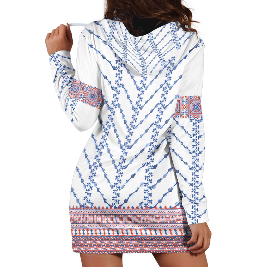 Traditional Romanian Costume Hoodie Dress National Folk Patterns - Wonder Print Shop