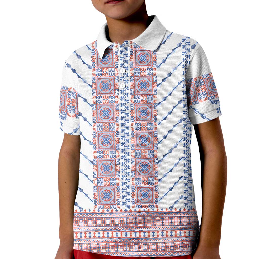 Traditional Romanian Costume Kid Polo Shirt National Folk Patterns - Wonder Print Shop